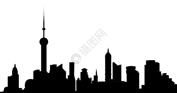上海天线酒店建筑建筑物摩天大楼黑色插图商业城市生活绘画办公室图片