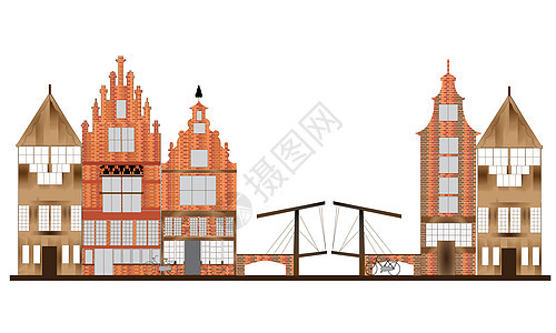 Amsterdam 天线房屋酒店景观城市生活商业建筑建筑物白色插图建筑学图片
