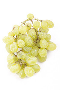 白色背景的绿葡萄数植物藤蔓葡萄干蔬菜生产种子饮食生活飞沫维生素图片