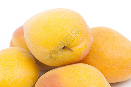白背景的杏子叶子工作室团体水果种子食物甜点橙子美食小吃图片