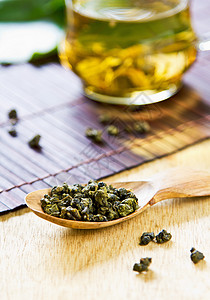 乌龙茶叶叶竹子玻璃饮料香气绿色文化香味营养冰壶茶点图片