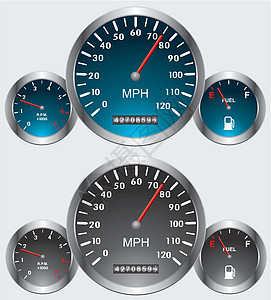汽车车车仪表板驾驶测量乐器燃料插图气体黑色控制里程表引擎图片