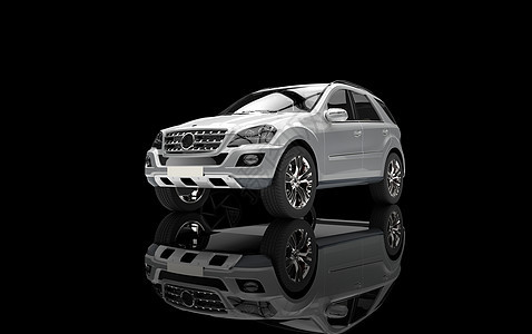 银SUV速度奢华吉普车运动卡车轮辋力量白色跑车车轮图片