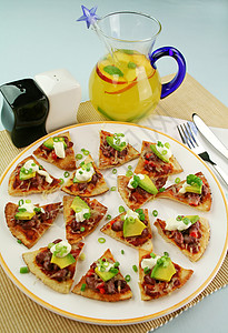 墨西哥三角形味道水壶烹饪美食蔬菜午餐奶油用餐食物果汁图片
