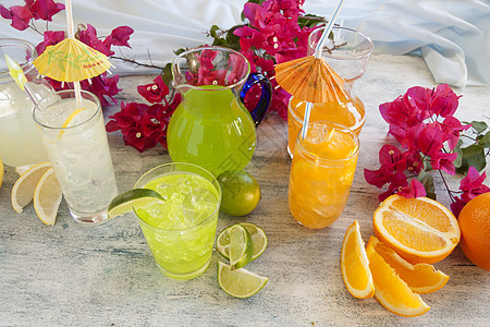夏季饮料橙子玻璃液体眼镜酒伞吸管营养鸡尾淬火柠檬图片