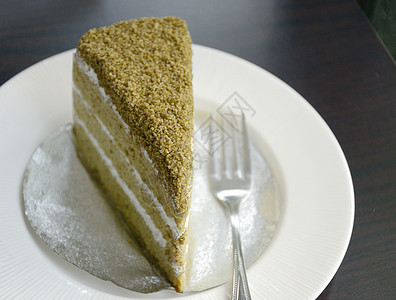 Matcha 绿色茶蛋糕美食巧克力粉末奶油菜单餐厅绿茶甜点抹茶黄油图片