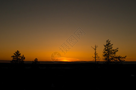 拉普兰日落天空背景图片