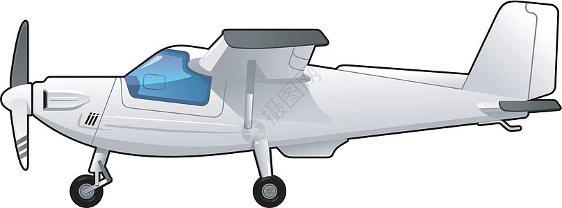 私人飞机螺旋桨工艺白色喷射航空民间飞行单翼草图航空学图片