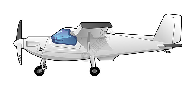 私人飞机航空学草稿民间运输喷射高翼螺杆螺旋桨绘画卡通片图片