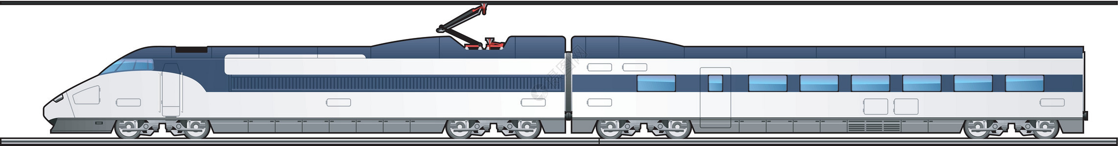 高速火车插图绘画通勤乘客机车草图铁路白色旅客列车图片