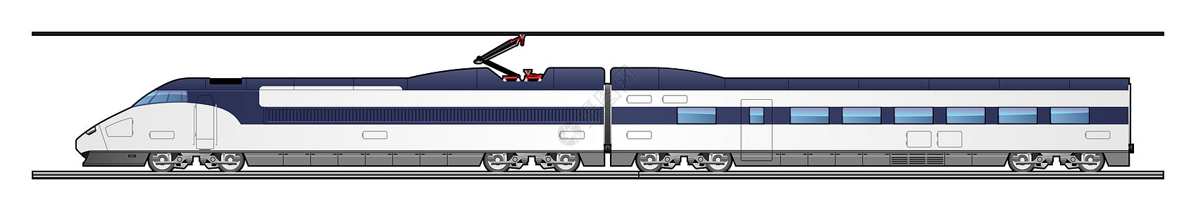 高速火车机车乘客运输列车铁路白色绘画插图草稿草图图片