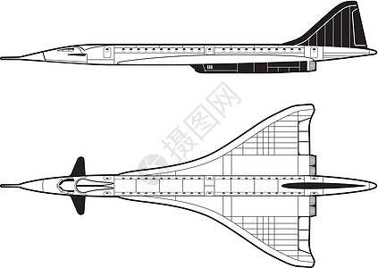 客客机草稿航空航空学喷射乘客空气民间飞行黑与白绘画图片