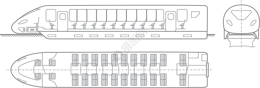 快速火车插图民众设计艺术品铁路乘客运输磁悬浮交通工具草图图片