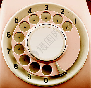 手机电话服务红色听筒数字乡愁商业古董绳索耳机电子产品图片