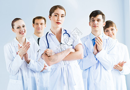 医生小组工作工人喜悦外科团体蓝色医院男性男人同事图片