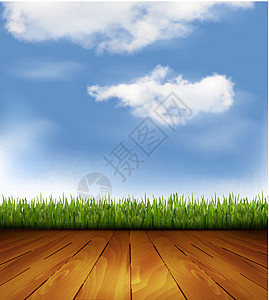 有木和草的背景 矢量框架公园草地橡木叶子风格植物蓝色土地草皮图片