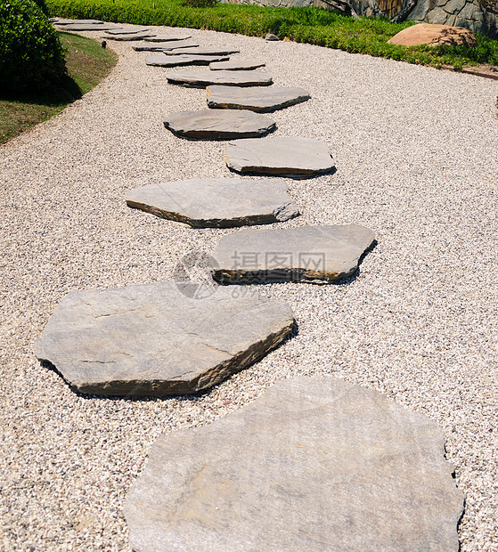 石头的方式岩石公园绿色领导脚步禅意车道图片