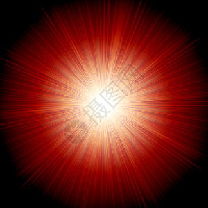 恒星爆发红火和黄火 EPS 10耀斑辉光红色黄色火花插图射线宇宙爆破暴发图片
