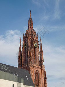 法兰克福大教堂红色大教堂教会主场图片