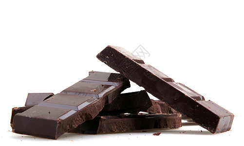 黑巧克力棒棕色白色糖果条牛奶化合物美食块糖果小吃食物工作室图片