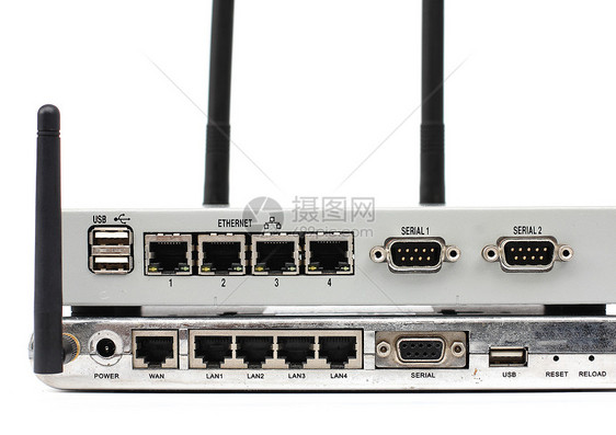连接路由器后面的Ethernet端口插头防火墙网络电缆电子产品电脑小路硬件局域网盒子图片