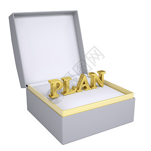 公开礼品盒中的金字金词 Plan图片