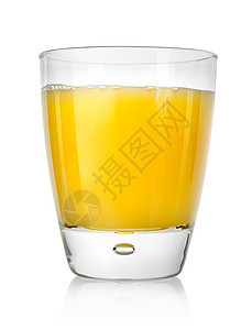 果汁橙汁苏打热带白色玻璃黄色橙子食物杯子液体反射图片