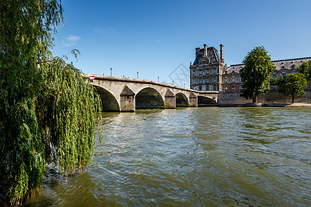 和Pont Royal法国巴黎博物馆文化摩天轮历史性天际旅行车轮艺术旅游城市图片