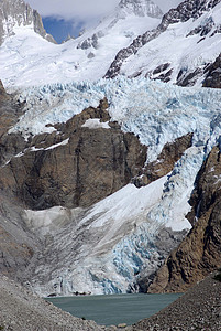 巴塔哥尼亚的冰川风景岩石地质学登山荒野顶峰图片