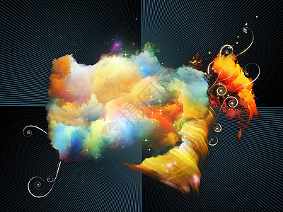 不断演变的颜色沉积网格插图设计星云活力装饰品墙纸辉光元素图片