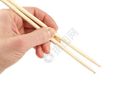 用筷子吃饭文化男人白色木头餐厅用具烹饪用餐午餐美食图片