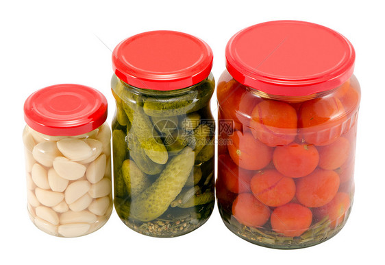 大蒜黄瓜番茄 保存玻璃罐罐锅图片