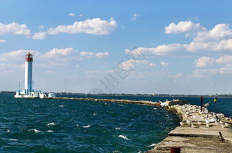 沃龙斯科斯基灯塔海景图片