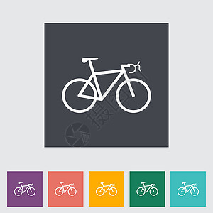 自行车平板图标生态速度艺术训练插图卫生黑色车轮踏板旅行图片