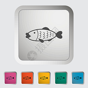 鱼图标海鲜鳟鱼动物群插图海洋水族馆艺术游泳绘画食物图片