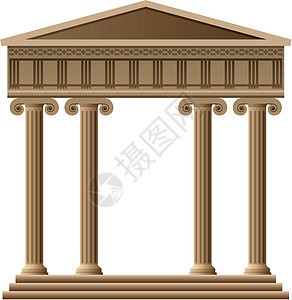 向量 古希腊结构风格文化法律建筑遗产建筑学历史装饰曲线纪念碑背景图片