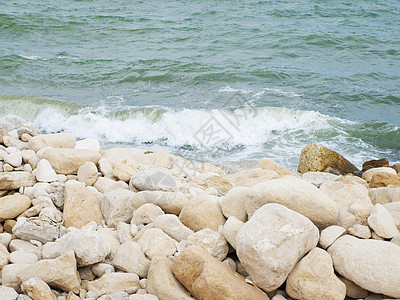 海波海浪石头海滩风景支撑假期天气旅行海景风暴海岸背景图片