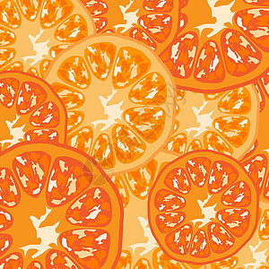 背景橙色水果矢量图片