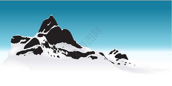 雪山插图卡通片荒地岩石图片
