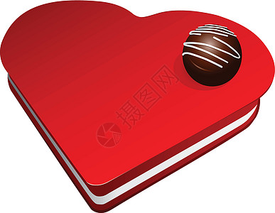 巧克力糖果盒红色订婚盒子甜点食物奢华惊喜糖果浪漫礼物图片