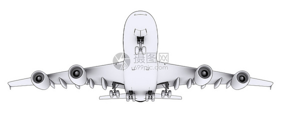 大型白色大白平面草稿蓝图乘客航空机身航班框架认证绘画命令图片