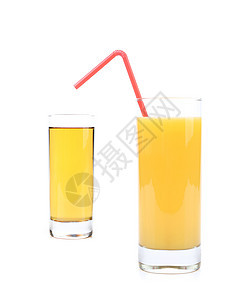 两杯橘子汁背景图片