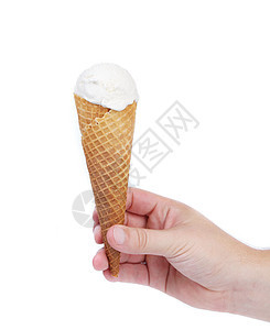 手握着甘蓝冰淇淋低脂肪冻结产品服务挑灯香草奶制品味道旋转漩涡图片