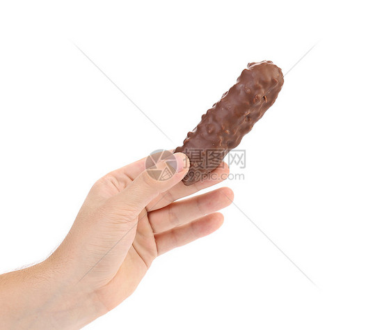 手握着巧克力图片
