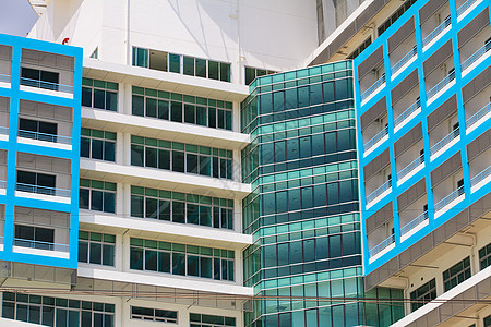 拥有现代建筑的豪华建房旅馆外边商业酒店办公楼蓝色大厦住宿摩天大楼玻璃财产办公室图片