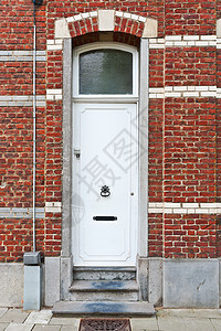 扇门楼梯装饰红色风格白色玻璃住宅房子安全历史性图片