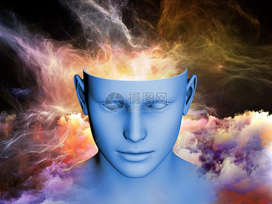 思想的转移拼贴画头脑技术药品墙纸幻觉创造力魔法科学记忆图片