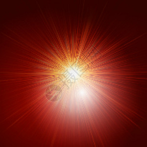 恒星爆发红火和黄火 EPS 10白色耀斑宇宙光环辉光插图爆破红色射线新星图片