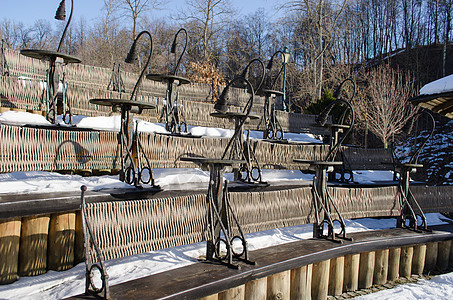 冷雪餐厅冬季 原样设计座椅图片