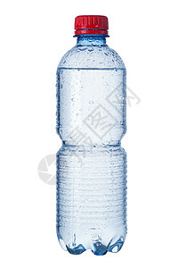 孤立水瓶塑料液体饮料矿物泉水茶点瓶装蓝色矿泉水图片